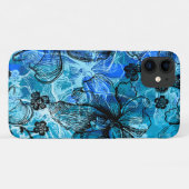 Wahine Lace Hawaiian Orchid Turquoise Case-Mate iPhone Case (Achterkant (horizontaal))