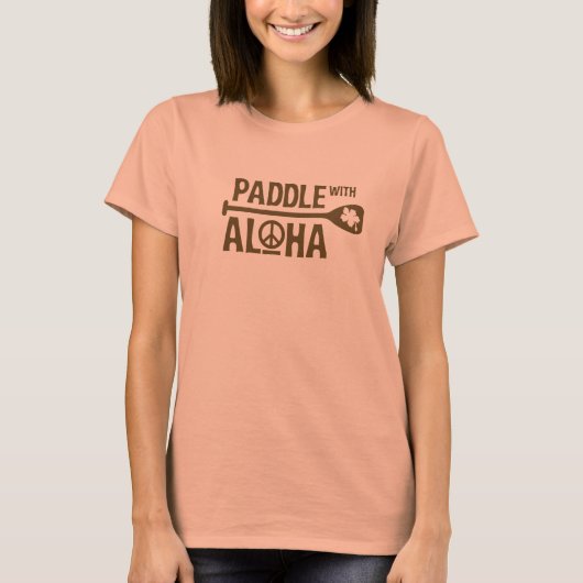 Wahine Paddle met Aloha Burnout T-shirt (Voorkant)