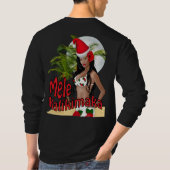 Wahine Pin-up Mele Kalikimaka Kerstmis T-Shirt (Achterkant)