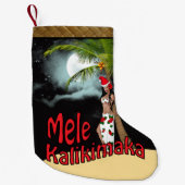 Wahine Pin-up Mele Kalikimaka kerststop b Kleine Kerstsok (Voorkant)