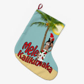 Wahine Pin-up Mele Kalikimaka kerststop Grote Kerstsok (Voorkant (Hangend))