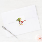 Wahine Pinup Mele Kalikimaka Kerst stickers (Envelop)