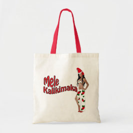 Wahine Pinup Mele Kalikimaka kersttas 2 Tote Bag