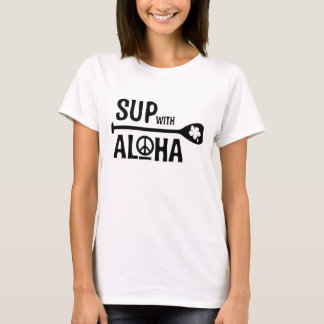 Wahine SUP met Aloha T-shirt