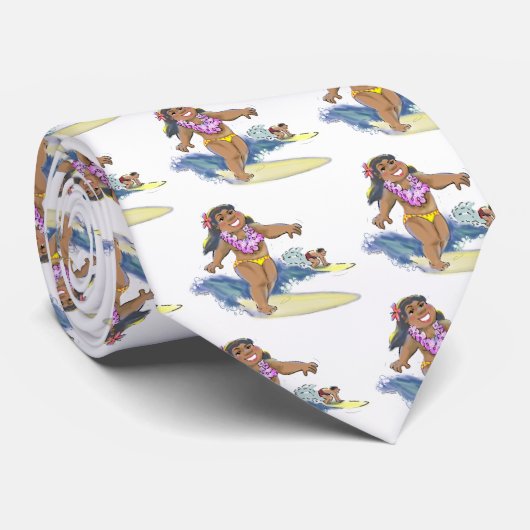 WaHiNe SuRfiNg Stropdas (Opgerold)