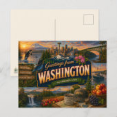 Wahington Postcard Briefkaart (Voorkant / Achterkant)