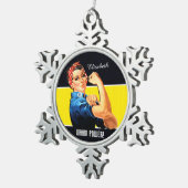 WAHM-kracht! - Werk thuis bij mam Tin Sneeuwvlok Ornament (Rechts)