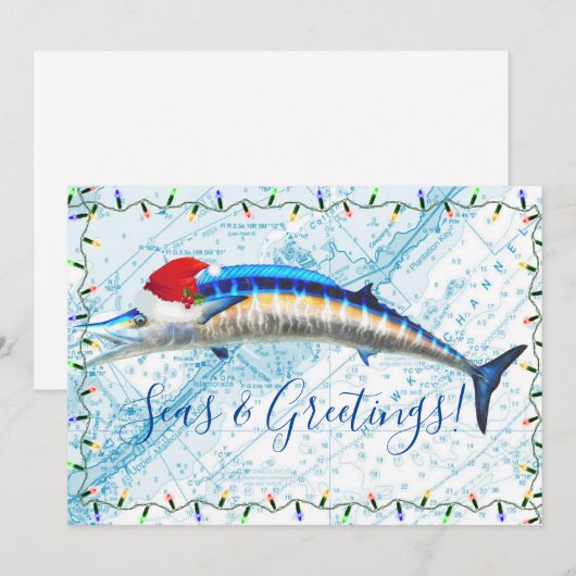 Wahoo Flat Holiday Kaart (Voorkant / Achterkant)