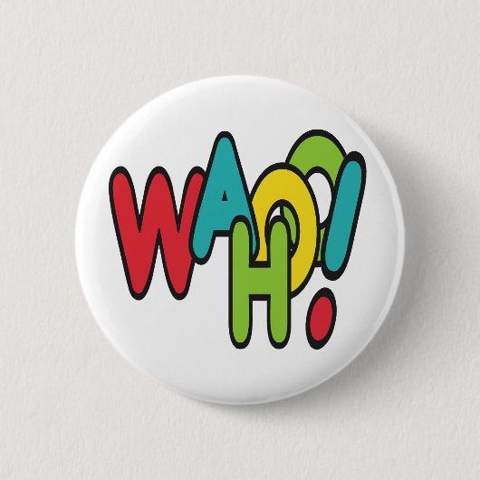 Wahoo. Ronde Button 5,7 Cm (Voorkant)