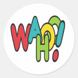 Wahoo. Ronde Sticker