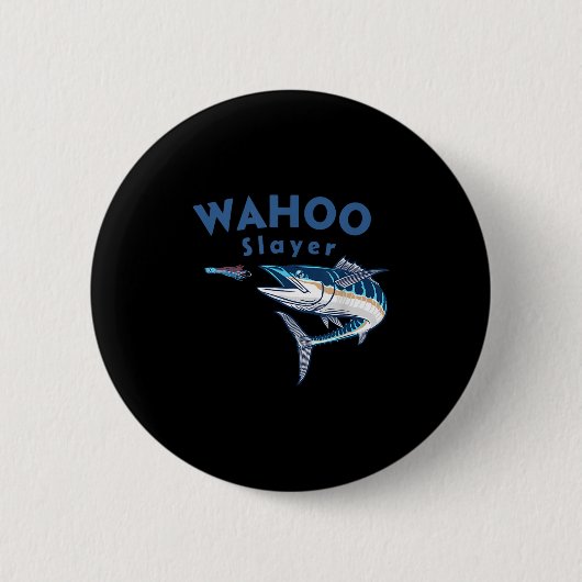 Wahoo Slayer Salt Water Fishing Wahoo  Ronde Button 5,7 Cm (Voorkant)