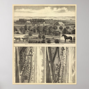 Wahoo Valley Boerderij, Nebraska Poster