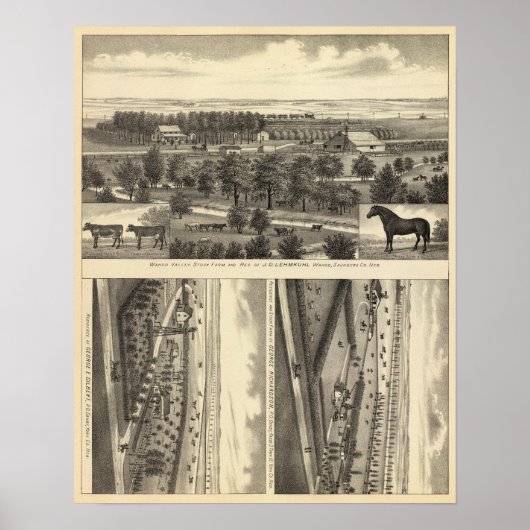 Wahoo Valley Boerderij, Nebraska Poster (Voorkant)