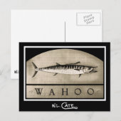 Wahoo  zwarte en witte Briefkaarten (Voorkant / Achterkant)