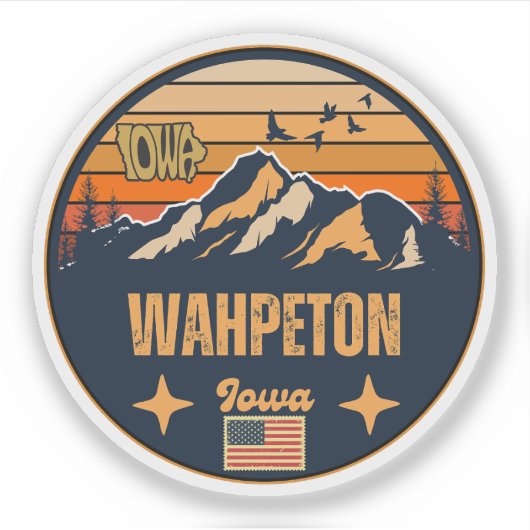 Wahpeton, Iowa Sticker (Voorkant)