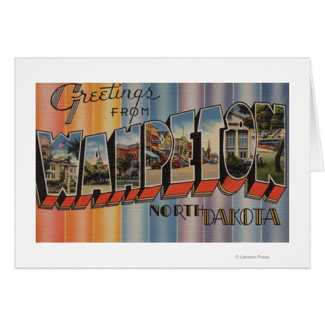 Wahpeton, North Dakota - Grote letterscènes (Voorkant Horizontaal)