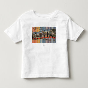 Wahpeton, North Dakota - Grote letterscènes Kinder Shirts