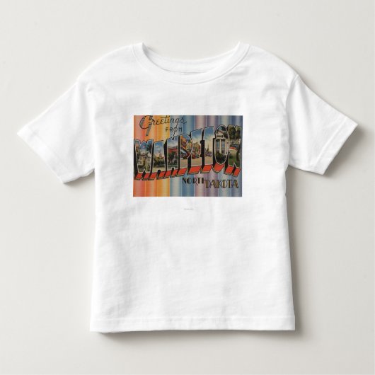Wahpeton, North Dakota - Grote letterscènes Kinder Shirts (Voorkant)