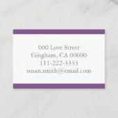 Wahrsager Tarot Kartenleger Pendel Zukunft lila Visitekaartje (Achterkant)