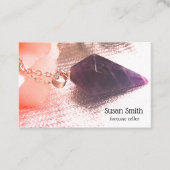 Wahrsager Tarot Kartenleger Pendel Zukunft lila Visitekaartje (Voorkant)