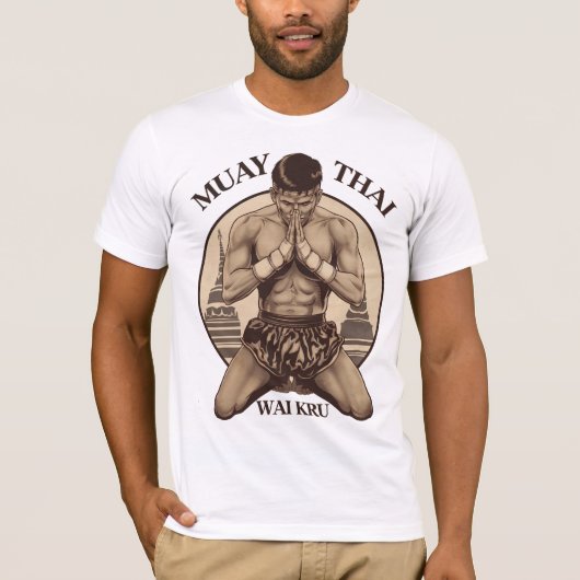 Wai Kru T-shirt | Retro Muay Thai Art Deco (Voorkant)