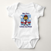 Wai Po's Little Co-Pilot - Cute Airplane Romper (Voorkant)