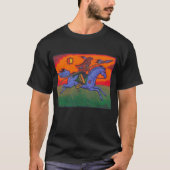 Waiakida: Ioway Warrior op Horseback T-shirt (Voorkant)