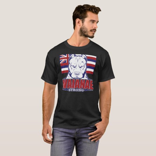 Waianae Strong Hawaii Hawaiian Flag Hawaii 96792 T-shirt (Voorkant volledig)