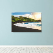 Waianapanapa Beach Canvas Afdruk (Insitu (Houten vloer))