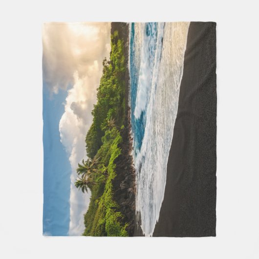 Waianapanapa Beach Fleece Deken (Voorkant)