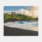 Waianapanapa Beach Fleece Deken (Voorkant (Horizontaal))