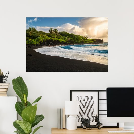 Waianapanapa Beach Poster (Thuiskantoor)