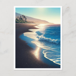 Waianapanapa State Park Black Sand Beach, Maui Briefkaart