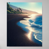 Waianapanapa State Park Black Sand Beach, Maui Poster (Voorkant)