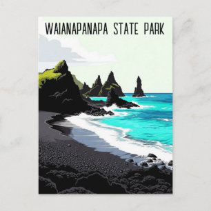 Waianapanapa State Park Maui Hawaii Reizen Briefkaart