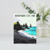 Waianapanapa State Park Maui Hawaii Travel Briefkaart (Staand voorkant)