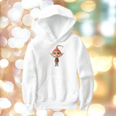 Waifish Meisje Kerst Elf Boy's Hoodie