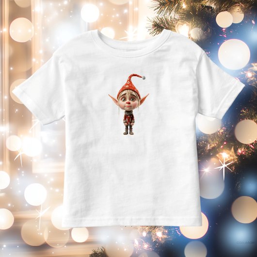 Waifish Meisje Kerst Elf Peuter T-shirt