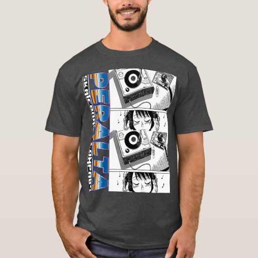 Waifu Anime Neko DJ Manga Meisje T-shirt (Voorkant)