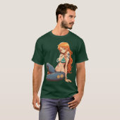 Waifu Cat Burglar friends retro T-shirt (Voorkant volledig)