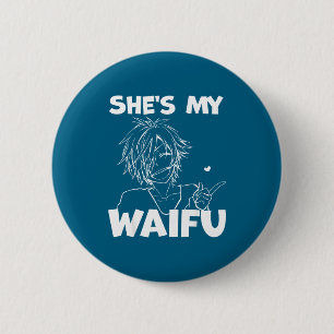Waifu grappige anime bijpassend stel vriend cadeau ronde button 5,7 cm