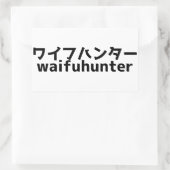 Waifu Hunter Rechthoekige Sticker (Tas)