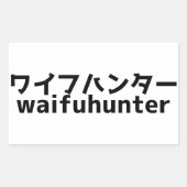 Waifu Hunter Rechthoekige Sticker (Voorkant)