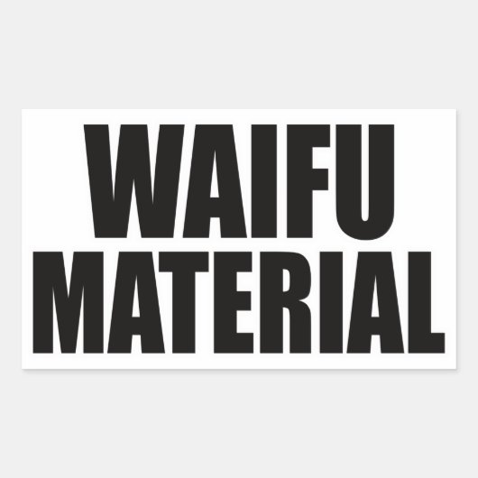 Waifu-materiaal Rechthoekige Sticker (Voorkant)