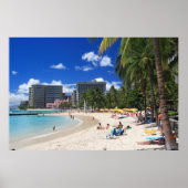 Waikiki Beach 1 Poster (Voorkant)