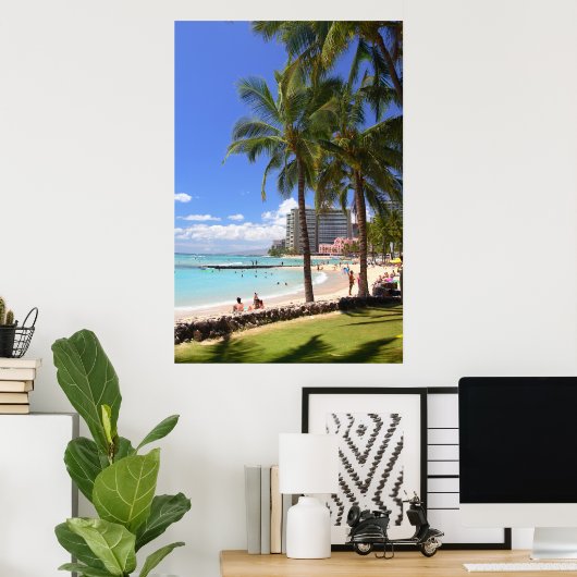 Waikiki Beach 2 Poster (Thuiskantoor)