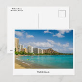 Waikiki Beach Briefkaart (Voorkant / Achterkant)
