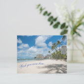 Waikiki Beach Briefkaart (Staand voorkant)