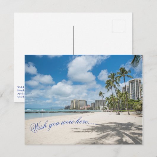 Waikiki Beach Briefkaart (Voorkant / Achterkant)
