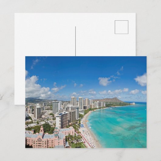Waikiki Beach Briefkaart (Voorkant / Achterkant)